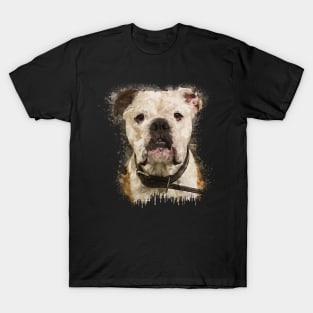 Bulldog face watercolor T-Shirt